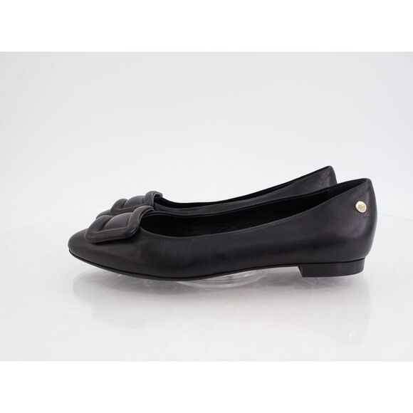 AGL Lolita Ballet Flat Womens 35.5 5.5 Black Leather Pointed Buckle Slip On Shoe - Picture 5 of 12